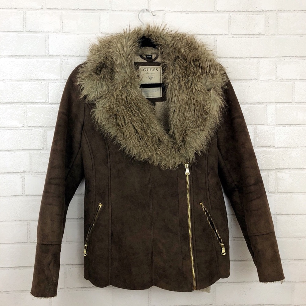 Guess Fur Collar Coat